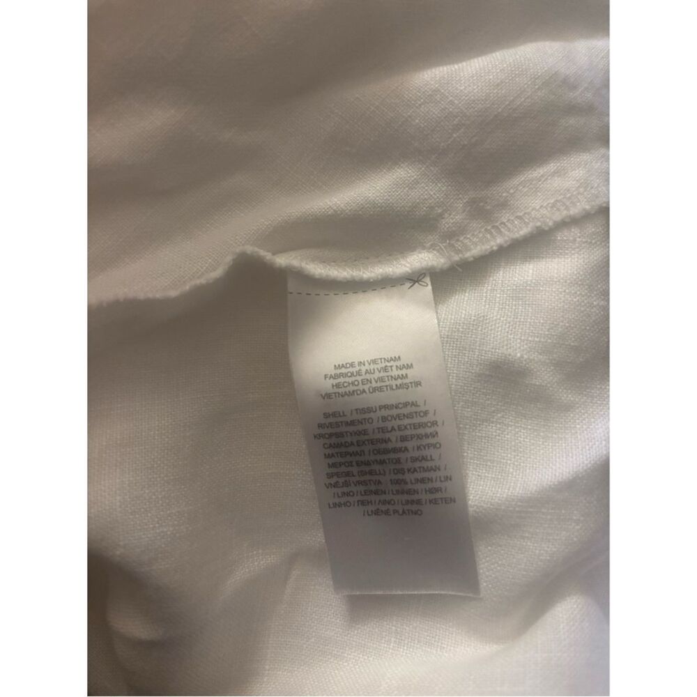 LAUREN Ralph Lauren Women's Linen Shirtdress in  White Size 0~ Pristine - Picture 9 of 9